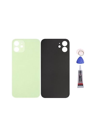 Apple Uyumlu iPhone 12 Yeşil Arka Kapak Batarya Kapağı Pil Kapağı Yapışkan Ve Sökme Aparatıyla Beraber Full Set Yeşil