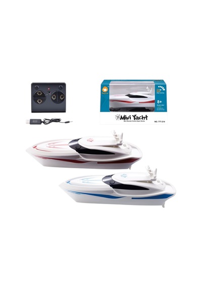 Kumandalı Mini Tekne / Rc Kırmızı Beyaz Sürat Teknesi