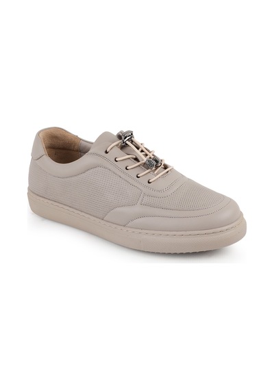 Libero L086.901 Hakiki Deri Baskılı Kauçuk Taban Aksesuarlı Kadın Sneaker Silver