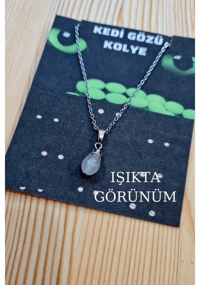 Kedi Gözü Kolye Karanlıkta Parlar Çok REnkli