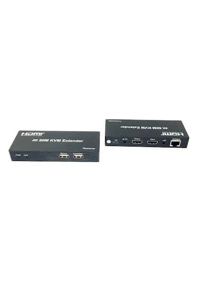 Novacom 4k 60metre Hdmı+usb+ır To Cat6 Kvm Extender