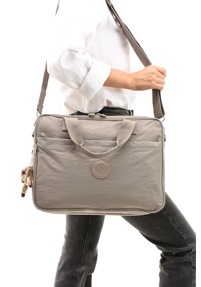 Özer-3027 Sanmorris Unisex Krinkıl Suya Dayanıklı Çapraz-el Askılı Evrak Ve Laptop Çantası Kum