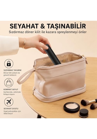 Parfüm Şişesi 10 Ml 3'lü Set Cep Parfüm Şişesi Doldurulabilir Parfüm Doldurma Şişesi Seyahat Boy Parfüm Şişesi Doldurma Aparatları Dahil Siyah Parfümşişesi,