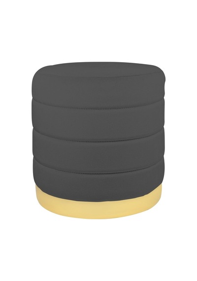 Lungo Roller Gold Kaplama Luxery Puf-antrasit Babyface Kumaş Pofuduk Oturma Pufu&makyaj Pufu&bench