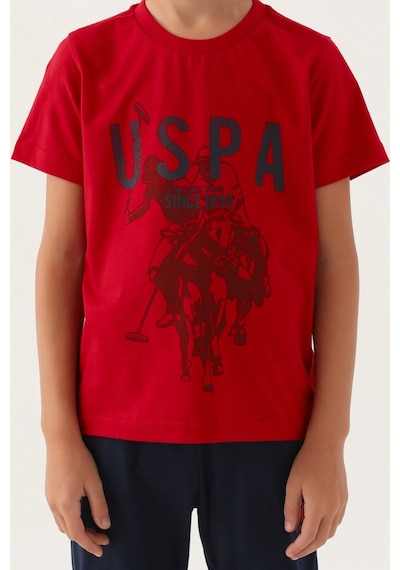 U.S. Polo Assn. Lisanslı Hat Kırmızı Erkek Çocuk Pijama Takımı 5274-43052 Kırmızı