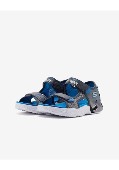 Skechers Creature - Splash Büyük Erkek Çocuk Gri Işıklı Sandalet 400614l Ccbl Gri