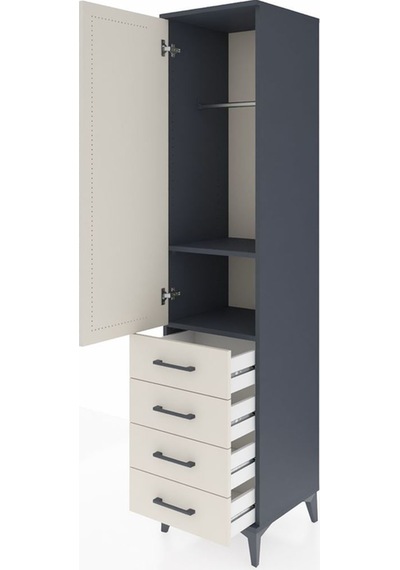 Hyperion Dolap 2 Raflı 4 Çekmeceli Tek Askılı 44x44x195 Antra... Antrasit Hyperion Dolap 2 Raflı 4 Çekmeceli Tek Askılı 44x44x195 Antra... Antrasit