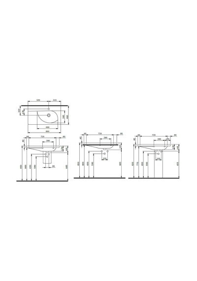 Bocchi 1020-023-0326 Taormina Arch Etajerli Lavabo 86 CM - Parlak