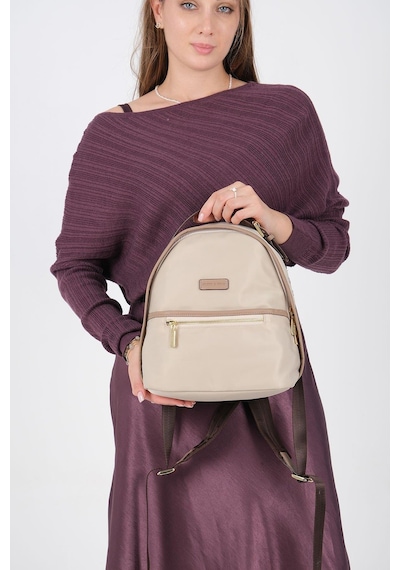 Silver Polo Sp1212 Kadın Sırt Çantası Saten Bej-kum