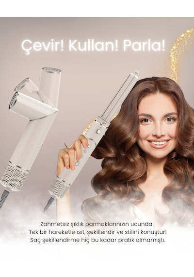 Mieco Aria 8ın1 Iyon Özellikli Saç Kurutma Ve Şekillendirme Seti
