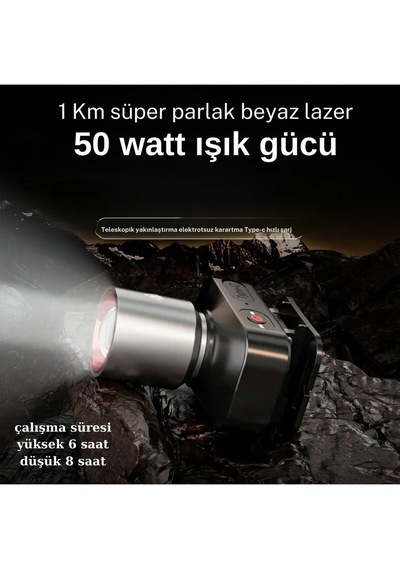 Adveha Gk801 50w Kafa Lambası Antrasit
