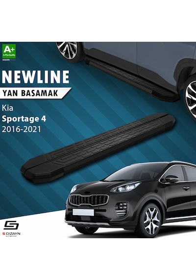 S-dizayn Kia Sportage 4 Newline Siyah Yan Basamak 173 Cm 2016-202