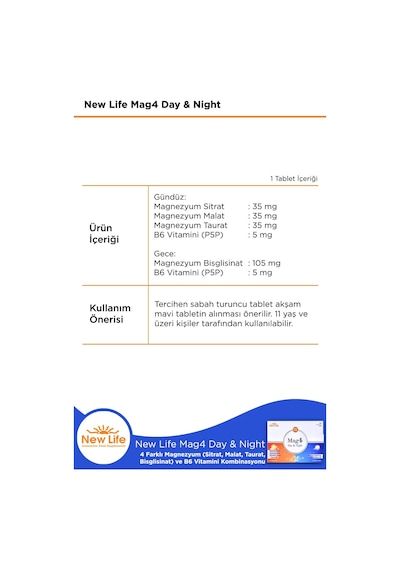 New Life Mag 4 Day 30 Tablet & Night 3 x 30 Tablet