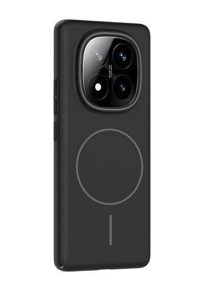 Zore Redmi Note 14 Pro Plus Kılıf Magsafe Şarj Özellikli Ogaa Ruby Silikon Kapak - Mürdüm Şeffaf