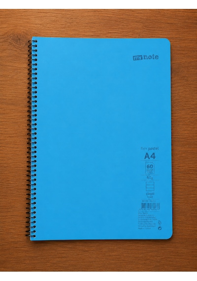 My Note Flex Pastel A4 60 Yaprak 60 Gr Spiralli Çizgili Defter Mavi