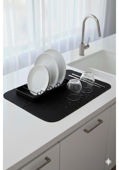 Askılı Bulaşık Matı Süper Emici Bulaşık Kurutma Matı 44x36cm Tezgah Üstü Bulaşık Matı Belirtilmemiş Diğer