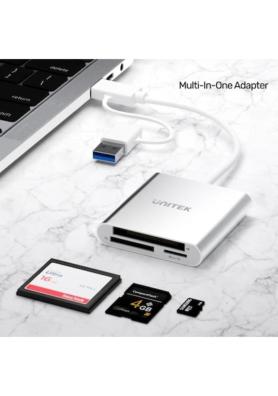 Unıtek Usb-c/a To Hafıza Kart Okuyucu Sd/cf/mıcro Sd 5gbps Y-9313d