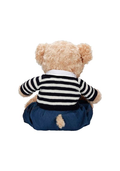 Sevimli Kıyafetli Peluş Ayı 37 Cm Yumuşacık Hediye Ayıcık Çok Renkli