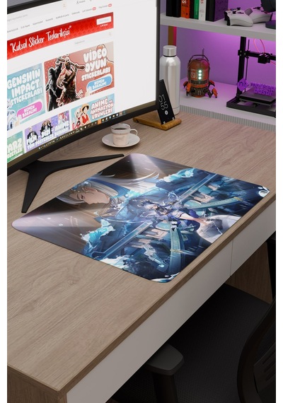 Neuvillette Genshin Impact Anime Gacha V2 - 48x40 Xl Gaming Mouse Pad Fare Altlığı