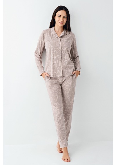 Pierre Cardin Kadın Kahverengi Pijama Takımı Pc9098-s-v1 Kahverengi