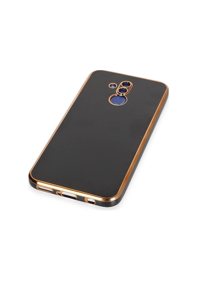 Huawei Mate 20 Lite Kılıf Volet Silikon - Siyah Düz Renkli