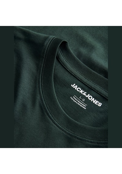 Jack & Jones Erkek Gögüs Baskili Relaxed Fit Bisiklet Yaka Tisört - Abbo - 12298470 Scarab