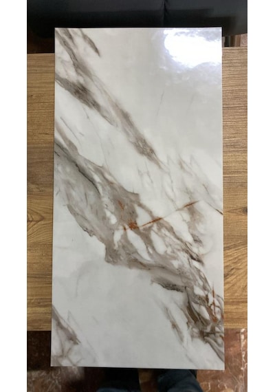 Shiny Royal Marble Mermer Desenli 60x30cm Yapışkanlı Mutfak Banyo Kaplama Duvar Paneli Kağıdı Cf-004 Çok Renkli