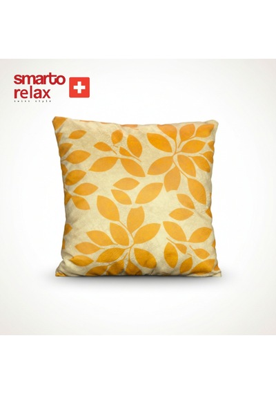 Smarto Relax Içi Dolgulu Kırlent 45x45 Cm Kare Salon & Berjer Kırlenti Beyaz - Sarı