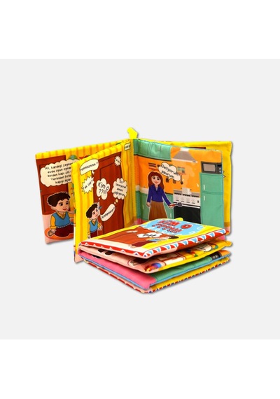 Tox Kim O Kumaş Sessiz Kitap T096 - Bez Kitap , Eğitici Oyuncak , Yumuşak Ve Hışırtılı