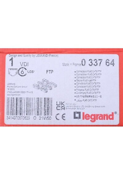 033764 Lcs3 Cat6 Ftp 6 Adet Rj45 Jack