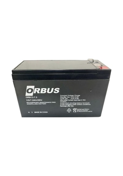 Orbus Orb 12V 7Ah Bakımsız Kuru Akü 150 65 90Mm 2 Kg Akü Orbus