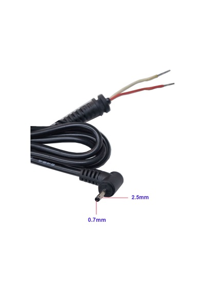 2.5mmx0.7mm Şarj Uçlu Tamir Kablosu 2.5mm Ye 0.7mm Adaptör Tamir Kablosu