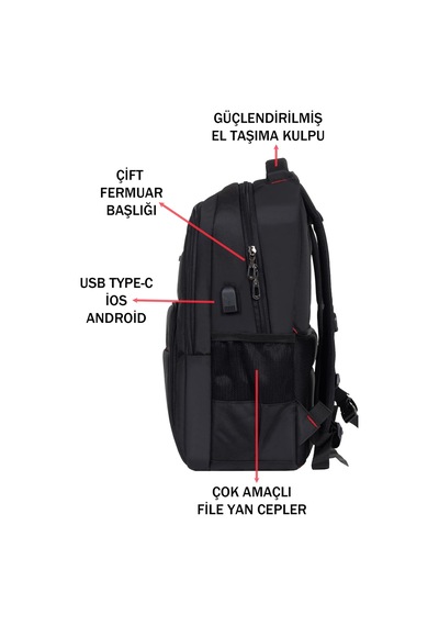 571 Collections Dada 06 Ortaokul Lise Üniversite Okul Çantası Laptop Dizüstü Bilgisayar Çantası 13,3"-14" İnç Unisex Gündelik Kadın Erkek Sırt Çantası Usb Type-c Aparat Darbe Emici Koruma Su Geçirmez Kumaş Siyah Açık Altın 571 Collections Dada 06 Ortaokul Lise Üniversite Okul Çantası Laptop Dizüstü Bilgisayar Çantası 13,3"-14" İnç Unisex Gündelik Kadın Erkek Sırt Çantası Usb Type-c Aparat Darbe Emici Koruma Su Geçirmez Kumaş Siyah Açık Altın