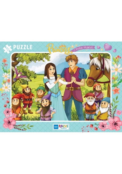Blue Focus 72 Parça Pamuk Prenses Büyük Frame Puzzle Kız Çocuk