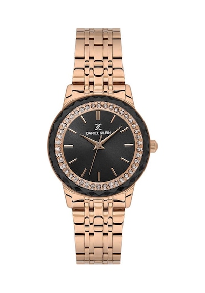 Daniel Klein Dk.1.13825-9 3 Atm Suya Dayanıklı Çelik Kordon Taşlı Tasarım Bronz Kadın Kol Saati Rose Gold