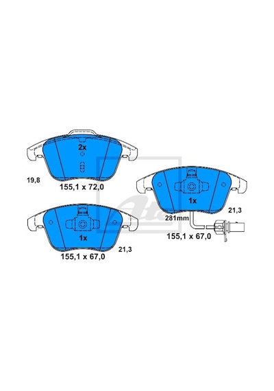 Audi A5 Ön Fren Balatası 1.8Tfsi 2.0Tdi 314 Mm Disk 2007-2015 Ate