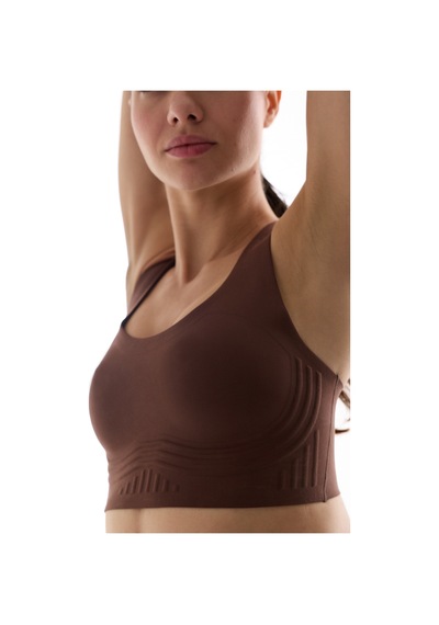 Penti Kahverengi Stretch-360 Orta Destek Flexline Spor Sütyeni