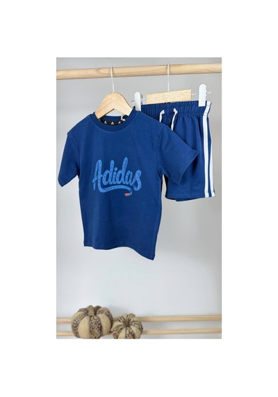 Poala Kids Logolu Mavi Şort Takım