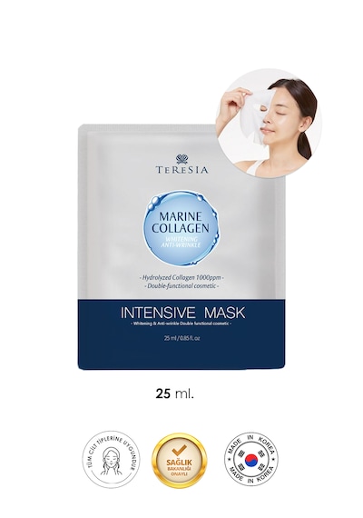 Marine Collagen Maske Yoğun Nem, Sıkılaştırıcı Etki Ve Parlak Cilt Bakım Maskesi