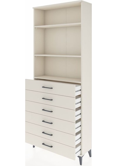 Arges Dolap 3 Raflı 6 Çekmeceli 88x30x221 Aytaşı-aytaşı Aytaşı