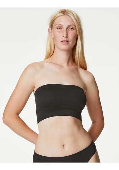Marks & Spencer Dikişsiz Straplez Bandeau Sütyen T33002729 Siyah