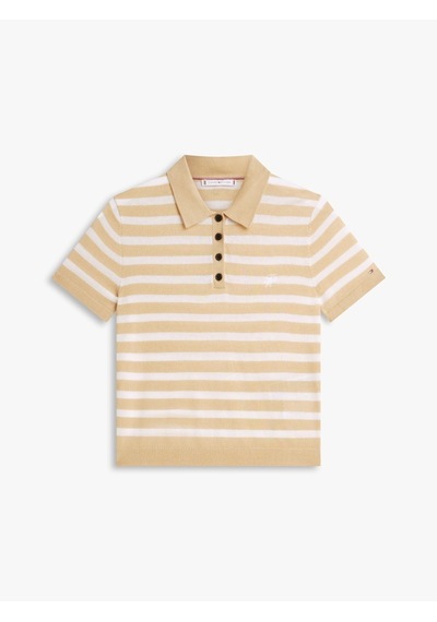 Tommy Hilfiger Lıght Layerıng S/s Polo Sweater Kadın Beyaz Polo - Ww0ww48503