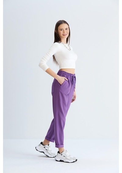Sortie Collection Neva Model Pantolon Mor-mor Mor