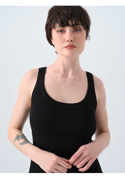 Loft Siyah Kadın Kolsuz T-shirt Lf2038440 Siyah