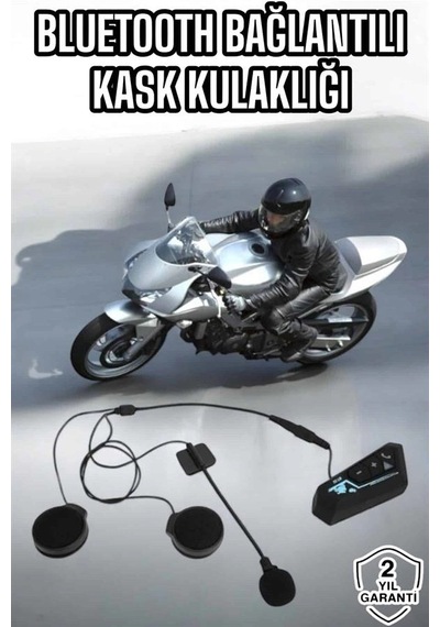 Kask Kulaklığı Motosiklet Intercom Interkom Dinleme Konuşma Özellikli Su Geçirmez 15506856