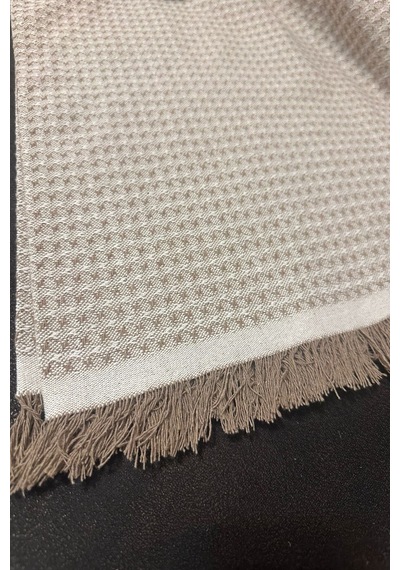 Defne Pamuklu Desenli Yıkanabilir Koltuk Örtüsü / Çekyat Örtüsü / Pike Örtüsü 180x220 Ebat Capuccino