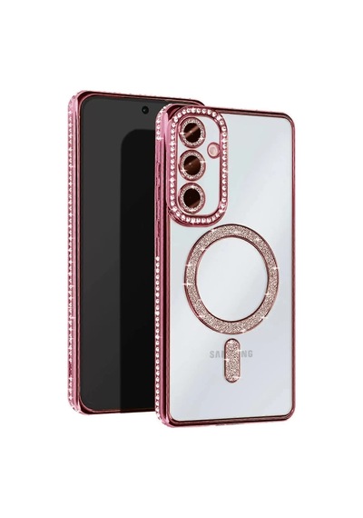 Newface Samsung Galaxy A55 5g Joke Simli Magneticsafe Kılıf - Pembe