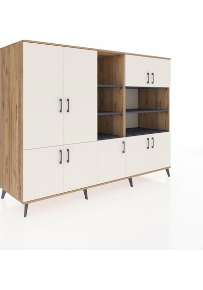 Kronos Dolap 14 Raflı 9 Kapaklı 220x59x163 Çam-aytaşı/antrasit Aytası/antrasıt - Atlas Çam Kronos Dolap 14 Raflı 9 Kapaklı 220x59x163 Çam-aytaşı/antrasit Aytası/antrasıt - Atlas Çam