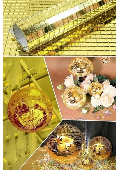 Kare Gold Cam Mozaik Fayans Çıkartmaları, Pra-13113459-0210