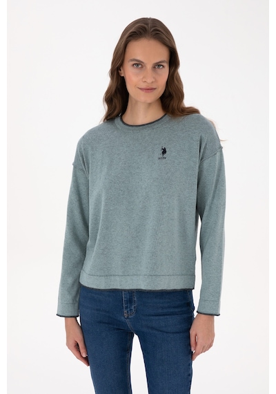 U.S. Polo Assn. Kadın Mint Bisiklet Yaka Kazak 50314675-VR090